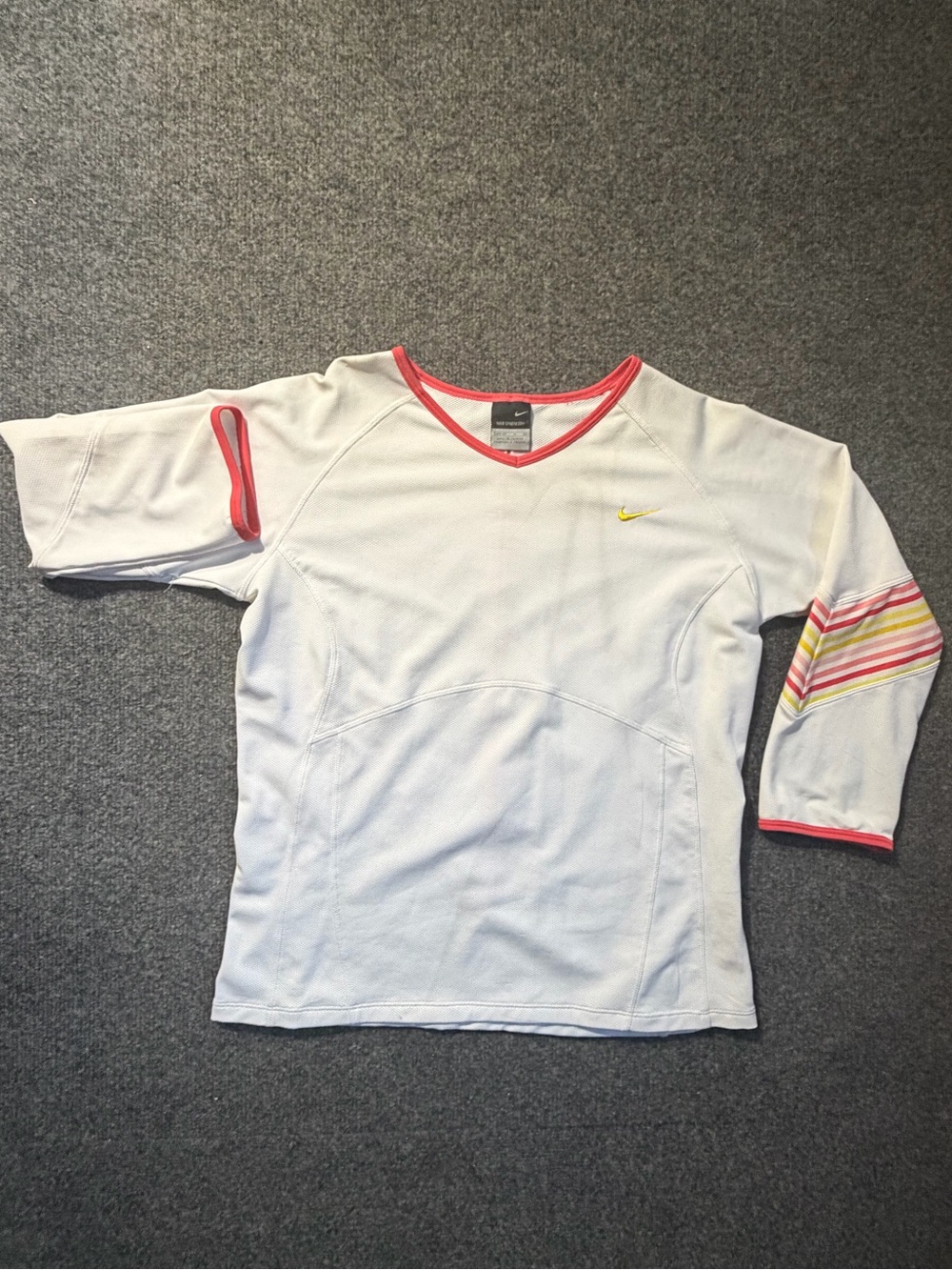 Vintage Nike White Long Sleeve Kids Tee